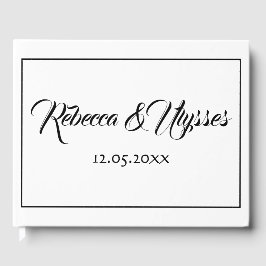 Mooi zwart en wit gastenboek