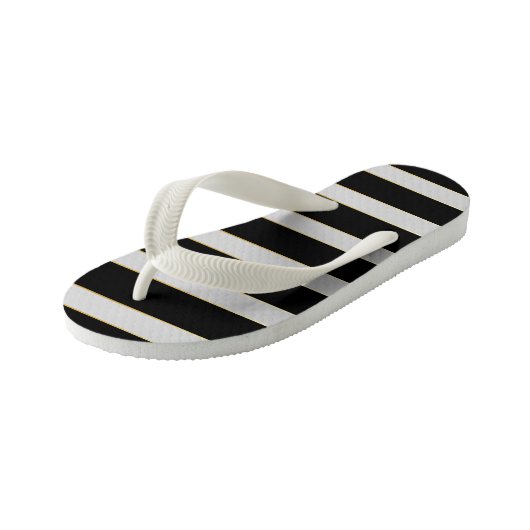 Mooi zwart en wit kinder teenslippers (Schuin)