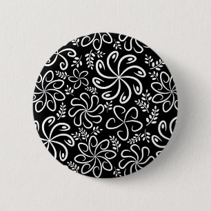 Mooi zwart en wit  Knoopje Ronde Button 5,7 Cm