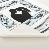 Mooi zwart en wit paardenSilhouet Sherpa Deken (3/4)