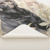 Mooi zwart lab sherpa deken (3/4)