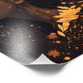 Mooi zwart meisje foto afdruk (Hoek)