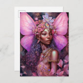 Mooi zwart meisje met fantasy Art Briefkaart (Voorkant / Achterkant)