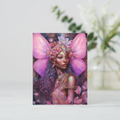 Mooi zwart meisje met fantasy Art Briefkaart (Staand voorkant)