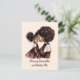 Mooi zwart Moeder en Dochter (24) Briefkaart