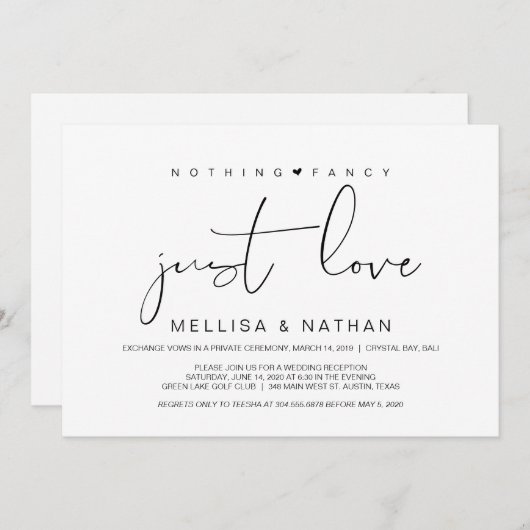 Mooi zwart, niets Fancy, gewoon liefde, opkomst Kaart (Voorkant / Achterkant)