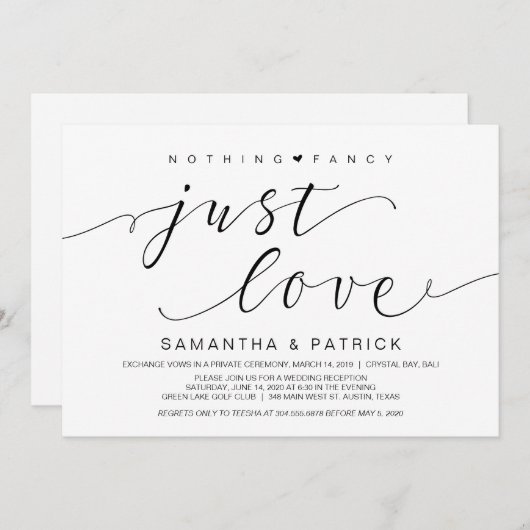 Mooi zwart, niets Fancy, gewoon liefde, opkomst Kaart (Voorkant / Achterkant)