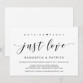 Mooi zwart niets ingewikkelds gewoon liefde, Elope Kaart (Voorkant / Achterkant)