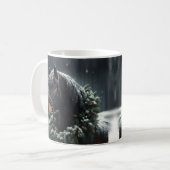 Mooi zwart paard hippische dier liefde koffiemok (Voorkant links)