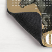 Mooi zwart paard in zonsondergang 2024 jaar kalend muismat (Hoek)