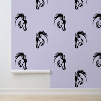 Mooi zwart paard ontwerp