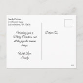 Mooi zwart paard op een kerst Boerderij Feestdagenkaart (Achterkant)