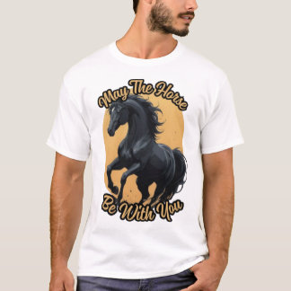 Mooi zwart paard T-shirt