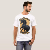 Mooi zwart paard T-shirt (Voorkant volledig)
