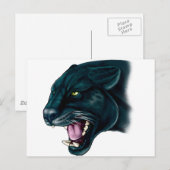Mooi zwart panter briefkaart (Voorkant / Achterkant)