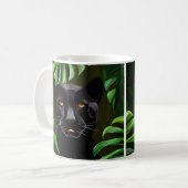 Mooi zwart panter koffiemok (Voorkant links)