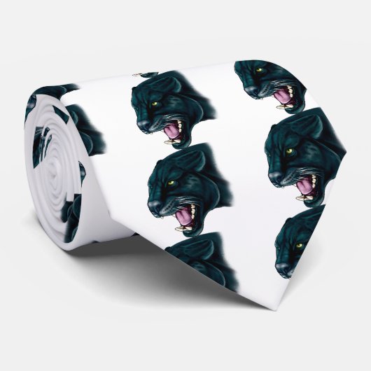 Mooi zwart panter stropdas (Opgerold)