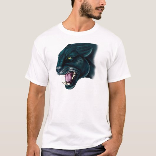 Mooi zwart panter t-shirt (Voorkant)