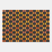 Mooi, zwart Pinstripe Kente Inpakpapier Vel (Voorkant 2)