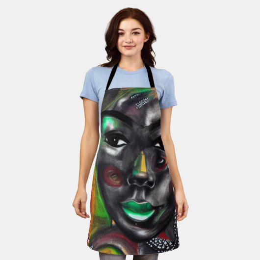 Mooi zwart schort (Gedragen)