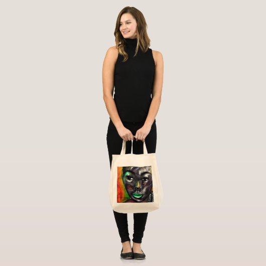 Mooi zwart tote bag (Voorkant (model))