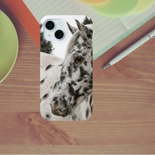 Mooi zwart-wit Appaloosa Paard, Western Case-Mate iPhone Case
