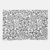 Mooi zwart-wit badlaken theedoek (Horizontaal)