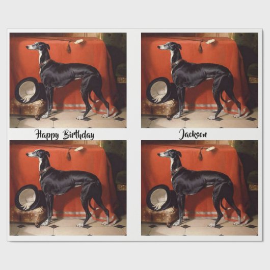 Mooi zwart-wit cadeaupapier (Vlak)