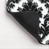 Mooi zwart-wit Damask-patroon Muismat (Hoek)