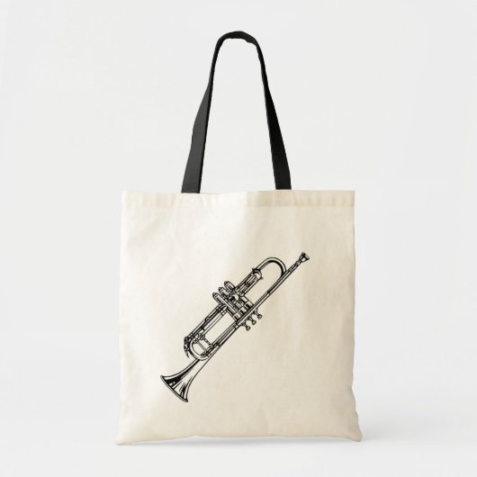 Mooi zwart-wit muziekinstrument tote bag (Voorkant)
