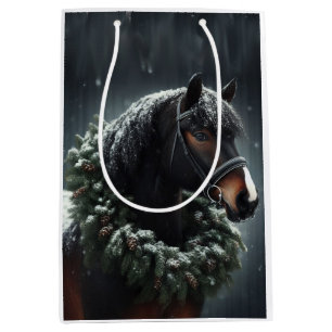 Mooi zwart wit paard ruitersport dier liefde medium cadeauzakje