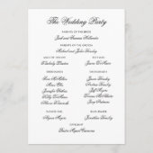 Mooi zwart-wit platte programma programmakaart (Achterkant)