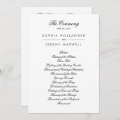 Mooi zwart-wit platte programma programmakaart (Voorkant / Achterkant)