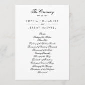 Mooi zwart-wit platte programma programmakaart (Voorkant)