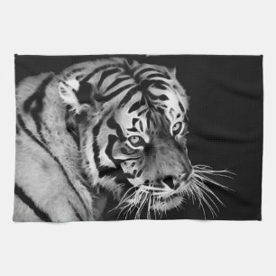 Mooi zwart-wit Tiger-Afrika Theedoek