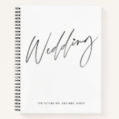 Mooi zwart-wit trouwplan notitieboek (Voorkant)