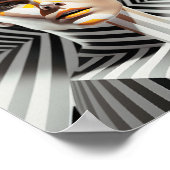 Mooi zwart-wit Vrouw kunstportret Poster (Hoek)