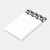 Mooi zwarte harten op wit voor je Valentijn Post-it® Notes (Schuin)
