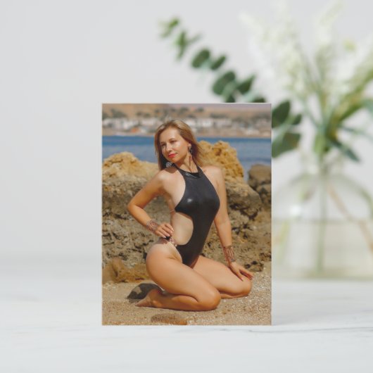 Mooi zwempak model briefkaart (Staand voorkant)