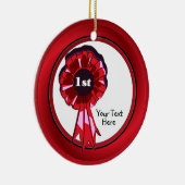 Mooie 1st Place Ribbon Black Shadow Ornament (Rechts)