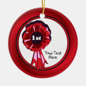 Mooie 1st Place Ribbon Black Shadow Ornament (Voorkant)