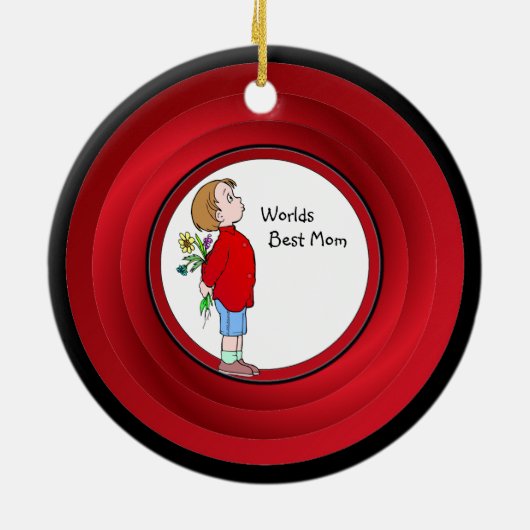 Mooie 1st Place Ribbon Black Shadow Ornament (Achterkant)