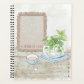 Mooie 2025 familienaam Monogram Planner (Voorkant)