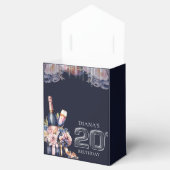 Mooie 20e verjaardag gepersonaliseerd bedankdoosjes (Geopend)