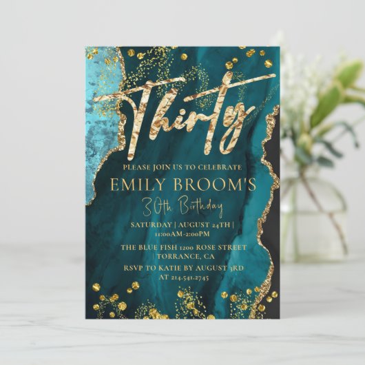 Mooie 30e verjaardag kaart (Staand voorkant)