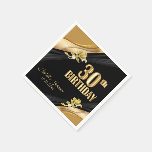 Mooie 30e verjaardag servet (Hoek)