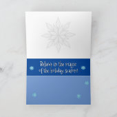 Mooie 3 Pinguïns Kerstkaart Feestdagen Kaart (Binnen)