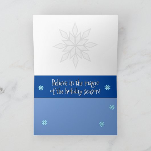 Mooie 3 Pinguïns Kerstkaart Feestdagen Kaart (Binnen)