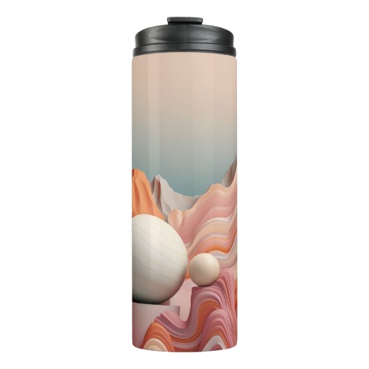 Mooie 3D Abstract Boho Thermosbeker (Voorkant)