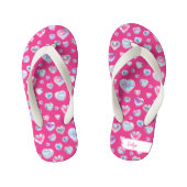 Mooie 3D glinsterende kristallen edelsteen harten  Kinder Teenslippers (Voetbed)